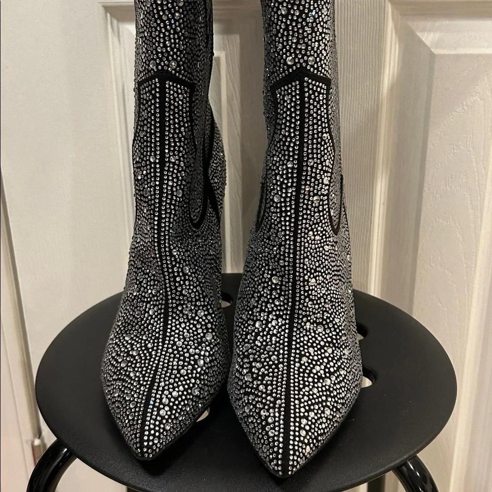 Tall Rhinestone Boots Size 12 - Picture 3 of 10